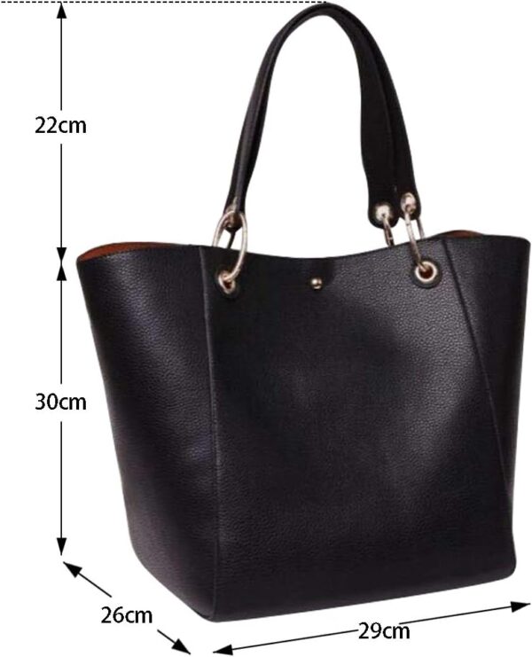 Handbags for Women Large Tote Bag PU Leather Waterproof Handbags Shoulder Bag Womens Top Handle Bag for Work Shopping Bag - Image 3