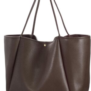 Oversize Vegan Leather Tote Women Weekender Bag Shopper Handbag Travel Purse