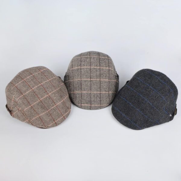 Mens Tweed Flat Cap Driving Hat Newsboy Cap - Adjustable Fashion Newsboy Irish Beret Hat, Spring Autumn Winter, 55-59CM - Image 6