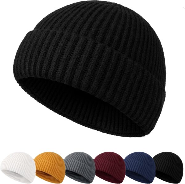 NEOLA Beanie Hat Men - Fisherman Beanie Trawler Beanie Knitted Cuffed Winter Hat Skullcap Gifts for Men UK